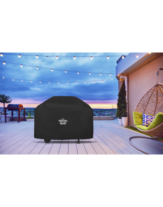 Dellonda Black PVC Cover for BBQs, Water-Resistant 1325 x 1130mm