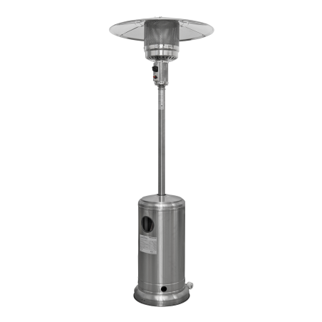 Dellonda 13kW Stainless Steel Commercial Gas Outdoor Garden Patio Heater, Wheels