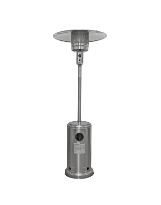 Dellonda 13kW Stainless Steel Commercial Gas Outdoor Garden Patio Heater, Wheels