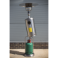 Dellonda 13kW Stainless Steel Commercial Gas Outdoor Garden Patio Heater, Wheels