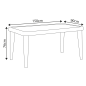 Dellonda Outdoor Dining Table Weather Resistant Glass Table 90x150cm