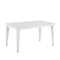 Dellonda Outdoor Dining Table Weather Resistant Body Glass Table 90x150cm