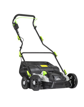 Dellonda 1500W Electric 2-in-1 Scarifier with 5-Heights, 36cm Cutting Diameter, 45L Grass Collection Bag, 10m Mains Cable, Hand 