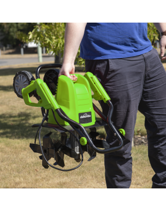 Dellonda Motoculteur/Cultivateur électrique 1500 W pour creuser la terre du jardin, désherbeur électrique, largeur de travail de