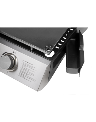 Dellonda 3 Burner Portable Gas Plancha 7.5kW BBQ Griddle, Stainless Steel