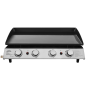 Dellonda 4 Burner Portable Gas Plancha 10kW BBQ Griddle, Stainless Steel