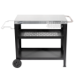 Dellonda Chariot pour barbecue/plancha pour griller/cuisiner en plein air avec porte-ustensiles, acier inoxydable