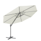 Dellonda Ø3m Garden/Patio Cantilever Parasol/Umbrella with Crank Handle, 360° Rotation, Tilt and Cover, Cream