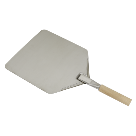 Dellonda Stainless Steel Pizza Peel, 11 x 15" with 5" Wooden Handle