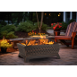 Dellonda 35" Rectangular Outdoor Fire Pit, Antique Bronze Effect