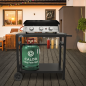 Dellonda BBQ & Plancha Trolley for Outdoor Cooking with Utensil Holder, Black