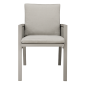 Dellonda Fusion Garden/Patio Dining Chair with Armrests, Set of 6, Light Grey - DG49