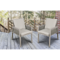 Dellonda Fusion Garden/Patio Dining Chair with Armrests, Set of 6, Light Grey - DG49