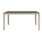 Dellonda Fusion Table de jardin en verre et aluminium avec trou pour parasol Gris clair