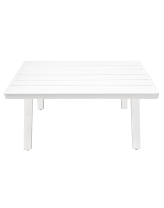 Ensemble de canapé d'angle et table basse de jardin extérieur 3 pièces Dellonda Kyoto blanc