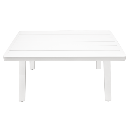 Ensemble de canapé d'angle et table basse de jardin extérieur 3 pièces Dellonda Kyoto blanc