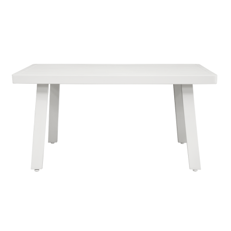 Ensemble de canapé d'angle et table basse de jardin extérieur 3 pièces Dellonda Kyoto blanc