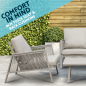 Dellonda Fusion Aluminium 4-Piece Outdoor Sofa, Arm Chairs & Coffee Table Set