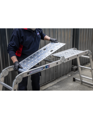 Folding Platform Ladder 4-Way Aluminium - BS EN 131