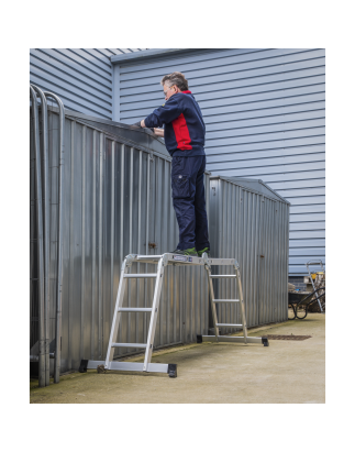 Folding Platform Ladder 4-Way Aluminium - BS EN 131