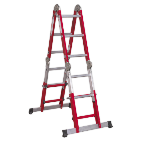 Multipurpose Ladder Adjustable Height Aluminium - BS EN 131