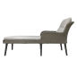 Dellonda Buxton Chaise longue en rotin et osier avec accoudoirs, coussins lavables, gris