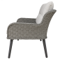 Dellonda Buxton Rattan Wicker Outdoor Lounge 2-Seater Sofa with Cushion, Grey