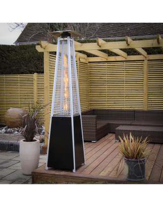 Dellonda Pyramid Gas Outdoor Garden Patio Heater 13kW Commercial & Home Use