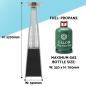 Dellonda Pyramid Gas Outdoor Garden Patio Heater 13kW Commercial & Home Use