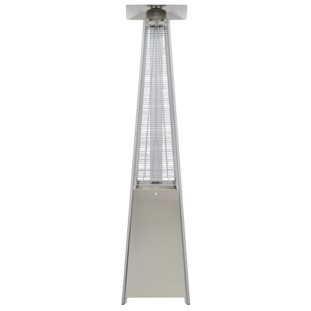 Dellonda 13kW Pyramid Gas Patio Heater 13kW Commercial/Garden Use - Stainless Steel