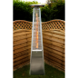 Dellonda 13kW Pyramid Gas Patio Heater 13kW Commercial/Garden Use - Stainless Steel