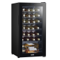 Baridi 28 Bottle Wine Fridge with Digital Touchscreen Controls & LED Light, Black