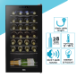 Baridi 28 Bottle Wine Fridge with Digital Touchscreen Controls & LED Light, Black