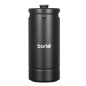 Baridi Growler Keg 4L, noir mat adapté aux boissons gazeuses et à la bière - DH101