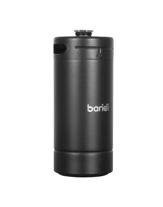 Baridi Growler Keg 4L, noir mat adapté aux boissons gazeuses et à la bière - DH101