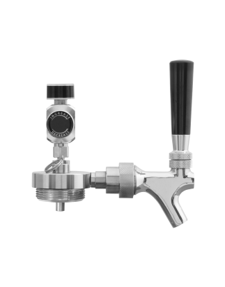 Baridi UK Style Beer Tap with CO2 Regulator for Baridi Growler Kegs - DH102