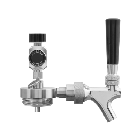 Baridi UK Style Beer Tap with CO2 Regulator for Baridi Growler Kegs - DH102