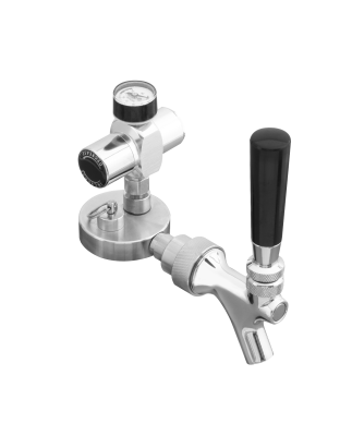 Baridi UK Style Beer Tap with CO2 Regulator for Baridi Growler Kegs - DH102