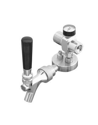 Baridi UK Style Beer Tap with CO2 Regulator for Baridi Growler Kegs - DH102