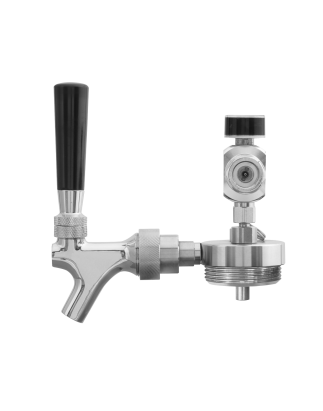 Baridi UK Style Beer Tap with CO2 Regulator for Baridi Growler Kegs - DH102