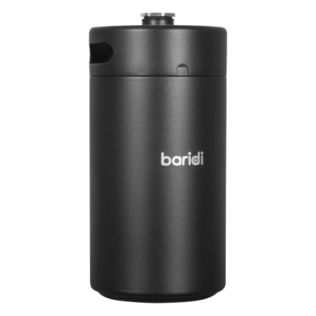 Baridi Growler Keg 5L, noir mat adapté aux boissons gazeuses et à la bière - DH104