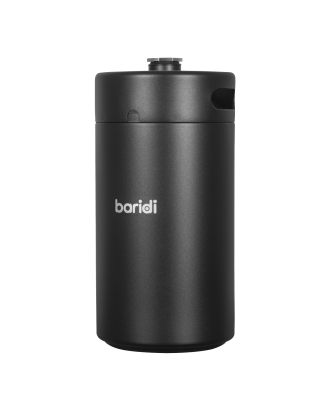 Baridi Growler Keg 5L, noir mat adapté aux boissons gazeuses et à la bière - DH104