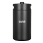 Baridi Growler Keg 5L, noir mat adapté aux boissons gazeuses et à la bière - DH104