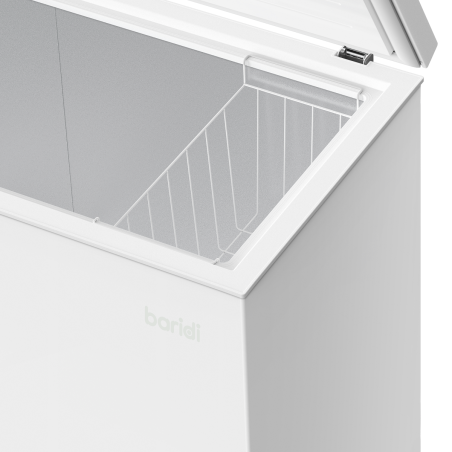 Baridi Freestanding Chest Freezer, 199L Capacity, Garages and Outbuilding Safe, -12 to -24°C Adjustable Thermostat with Refriger