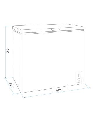 Baridi Freestanding Chest Freezer, 199L Capacity, Garages and Outbuilding Safe, -12 to -24°C Adjustable Thermostat with Refriger