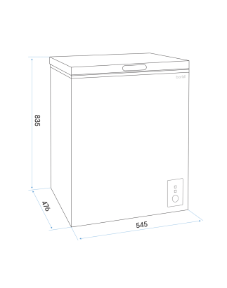 Baridi Freestanding Chest Freezer, 99L Capacity, Garages and Outbuilding Safe, -12 to -24°C Adjustable Thermostat with Refrigera