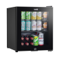 Baridi 50L Tabletop Beer & Drinks Mini Fridge with Light 3-10°C - Black & Glass