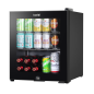 Baridi 50L Tabletop Beer & Drinks Mini Fridge with Light 3-10°C - Black & Glass