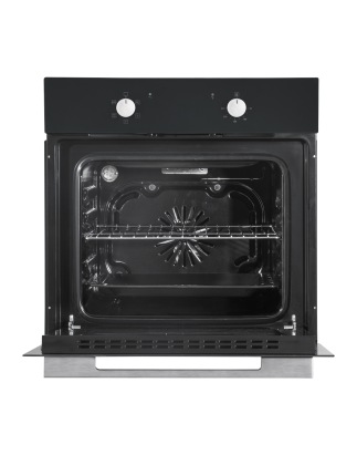 Baridi 60cm Built-In Five Function Fan Assisted Oven, 55L Capacity, Black