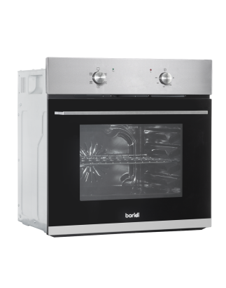 Baridi 60cm Built-In Five Function Fan Assisted Oven, 55L Capacity, Stainless Steel